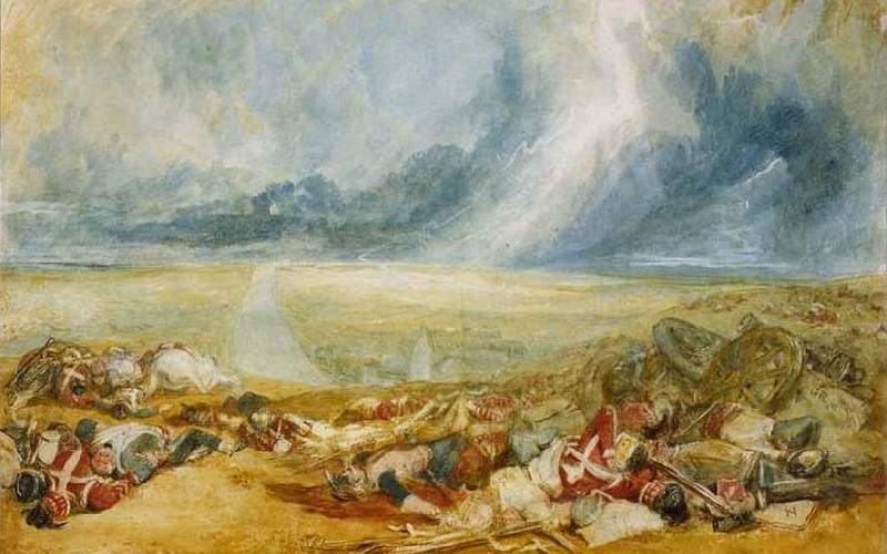 Painting by William Turner The Battle of Waterloo / Artchive