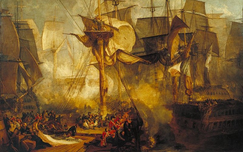 William Turner's painting The Battle of Trafalgar / Tate Britain
