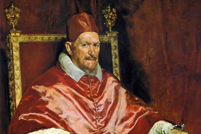 Painting by Diego Velázquez Portrait of Pope Innocent X