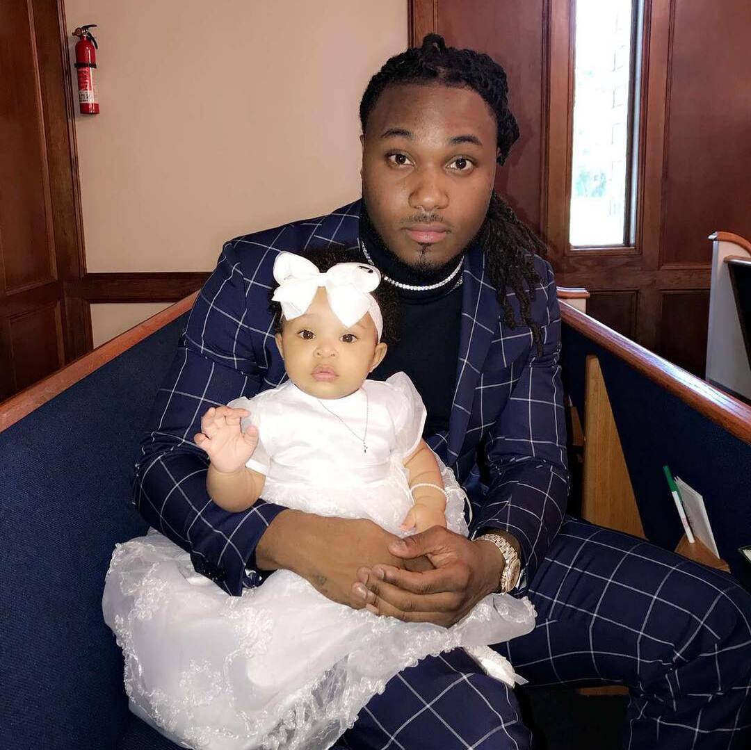 D'Onta Foreman with his daughter