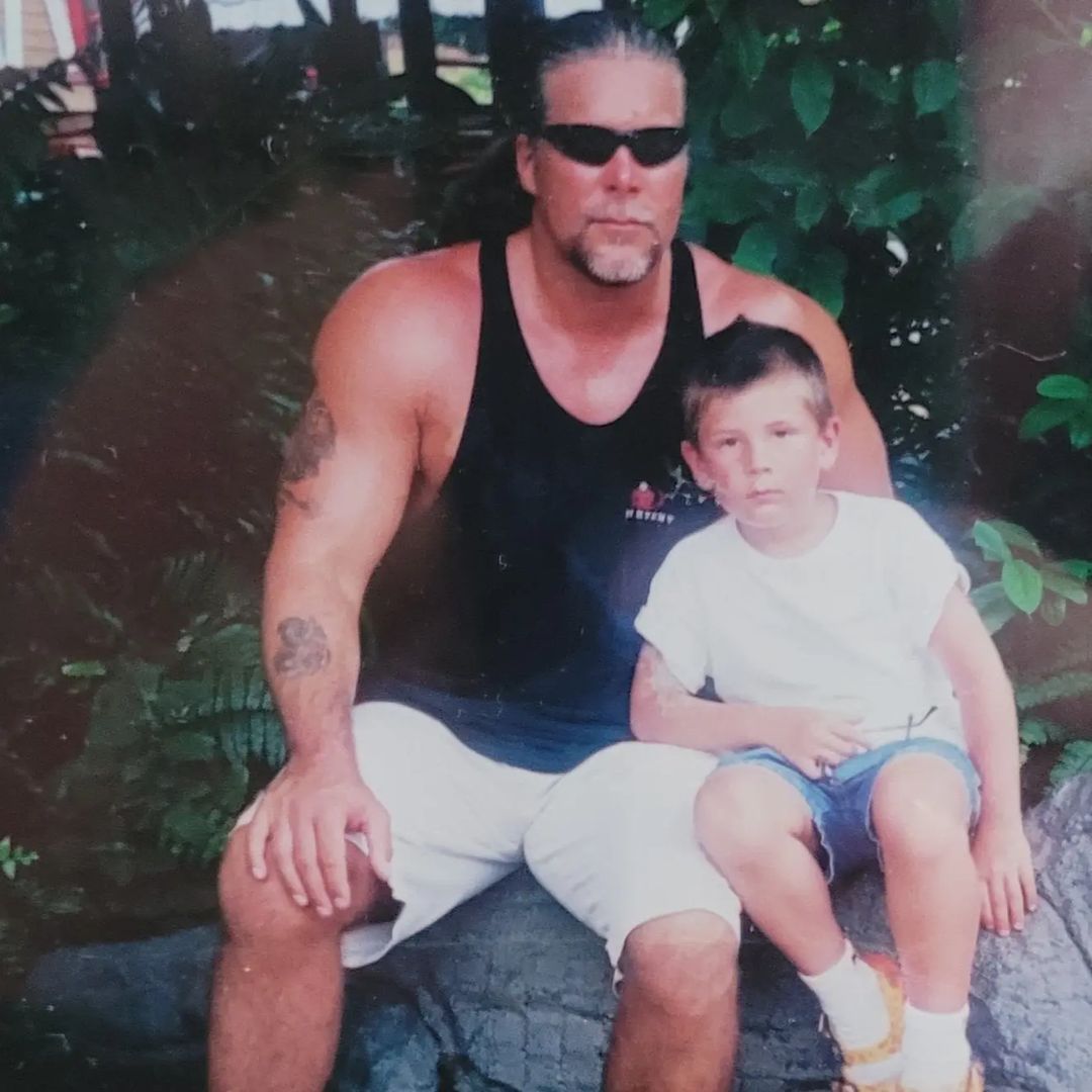 Kevin Nash with his son