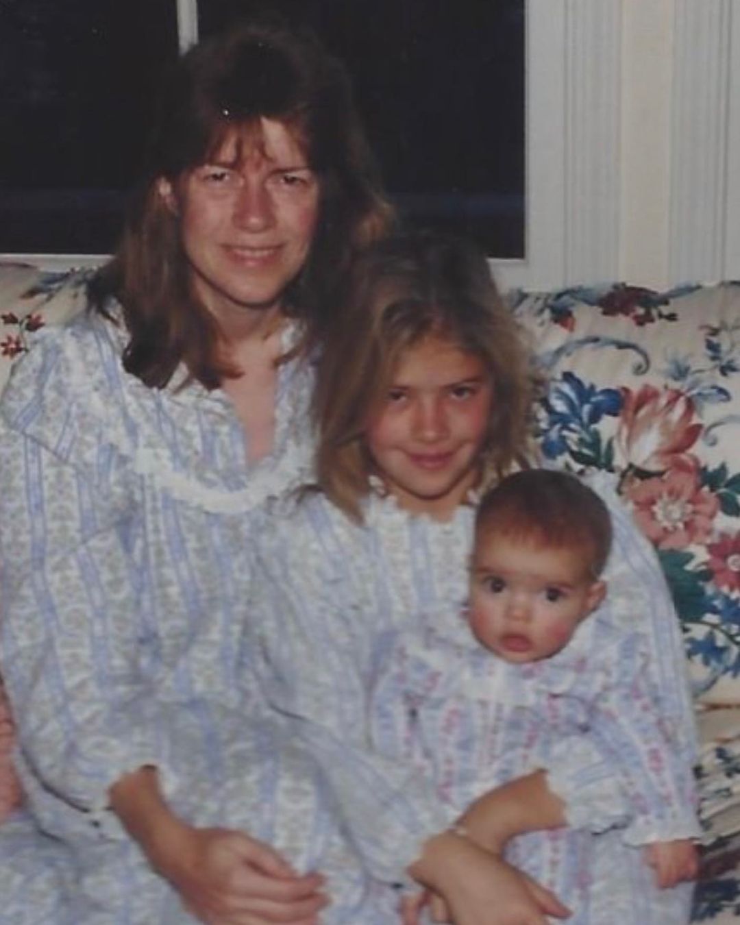 Young Christina Haack with her mom and sister