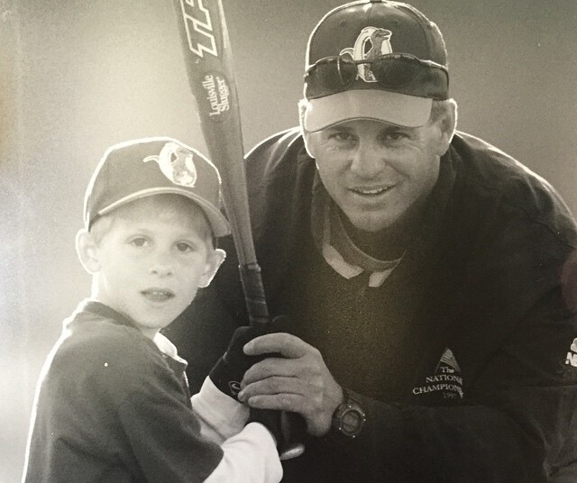 Young Jared Goff with his father