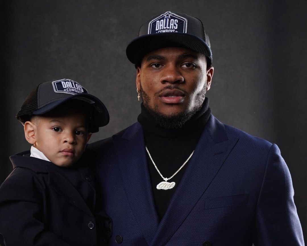 Micah Parsons with his son