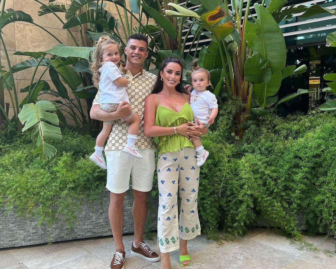 Granit Xhaka with his family