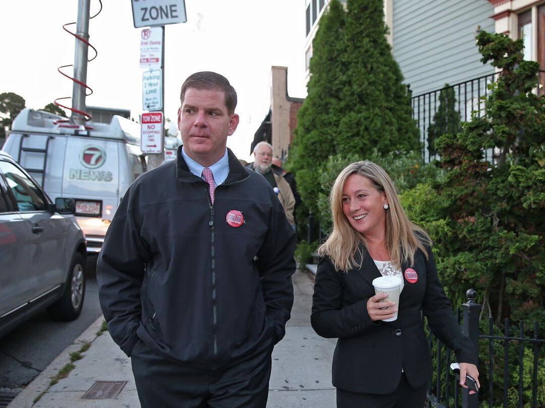 Marty Walsh with Lorrie Higgins Walsh