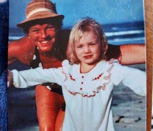 Young Sarah Polley with her mother