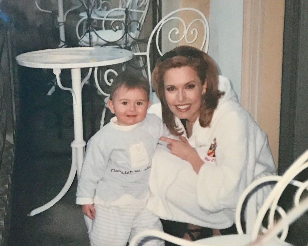 Young Tracey E. Bregman with her son