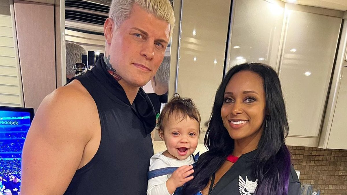 Cody Rhodes with Brandi Rhodes and their daughter