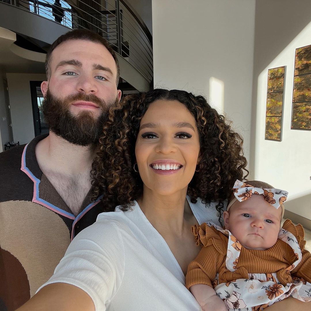 Caleb Plant with Jordan Plant and their daughter