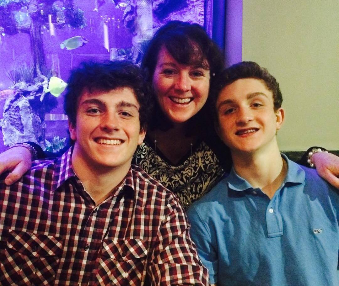 Sean Clifford with his mother and brother