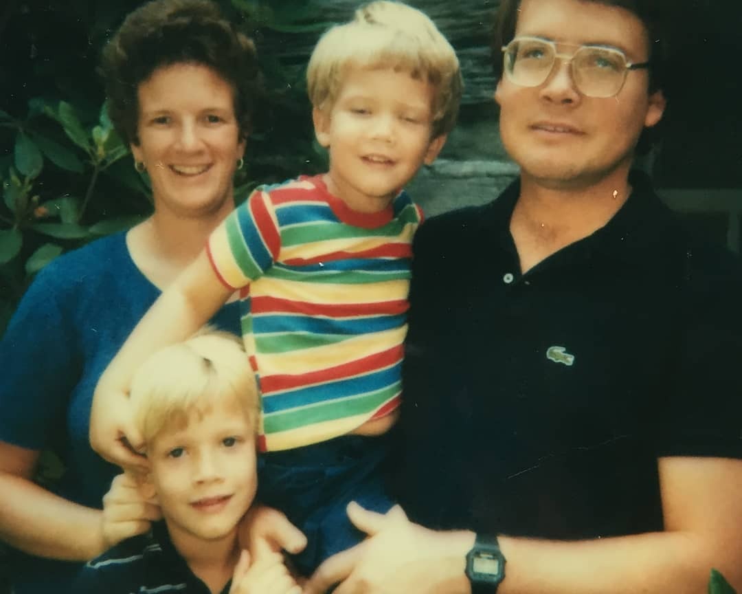 Young Hank Green with his family