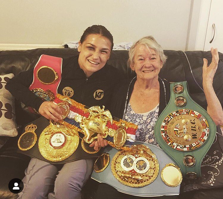 Katie Taylor with her granny