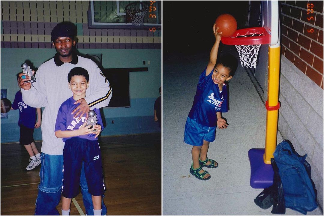 Young Jamal Murray with his father