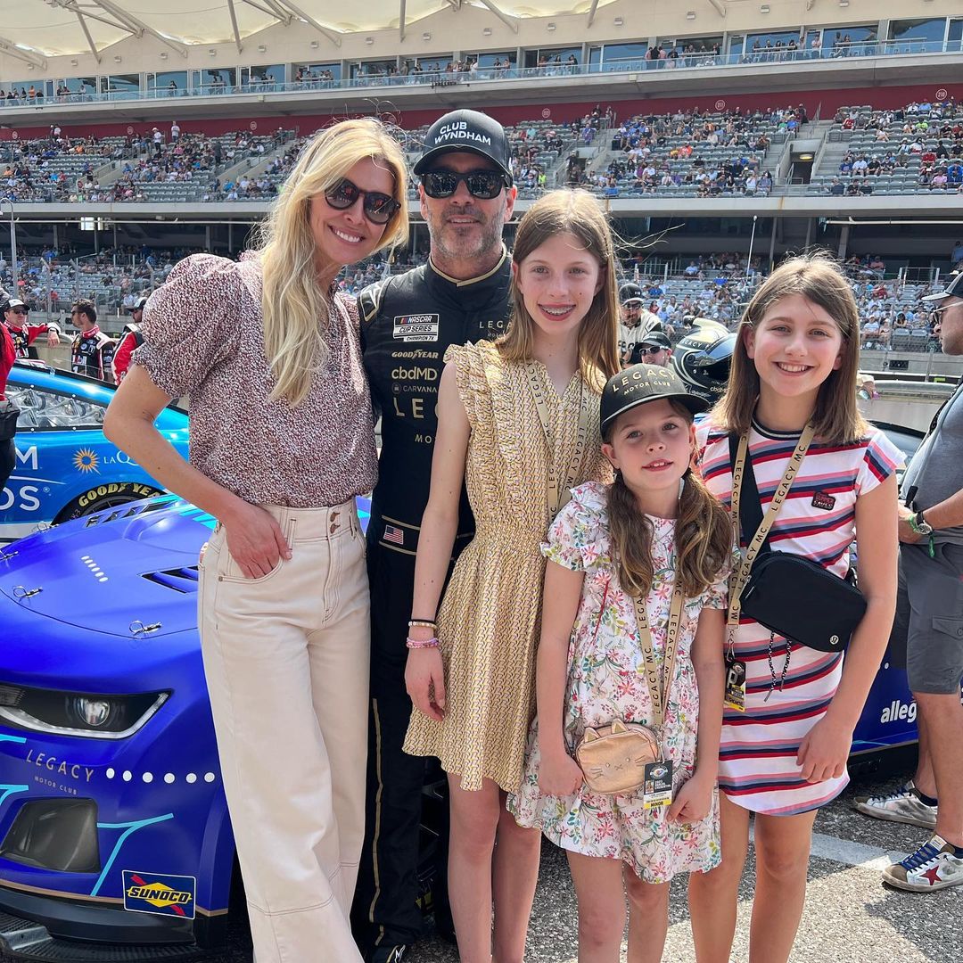 Jimmie Johnson with his family