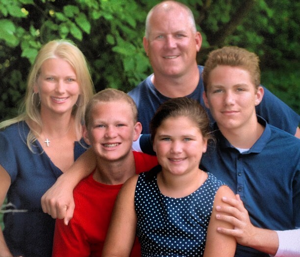 Young Matthew Tkachuk with his family