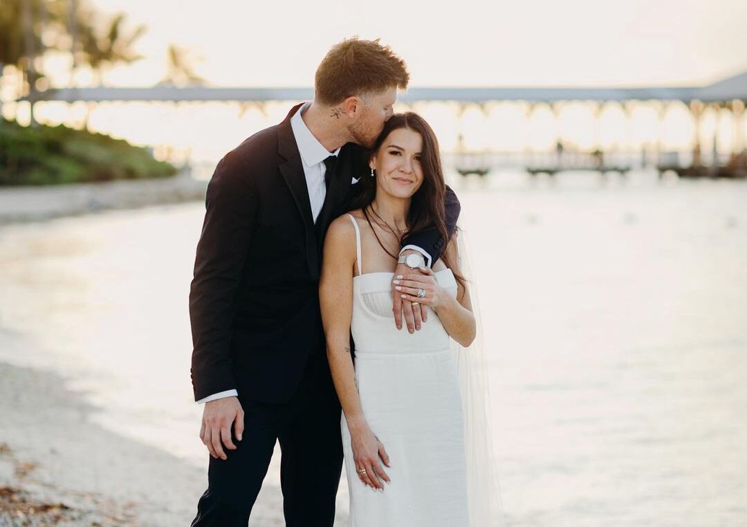 Kyle Freeland with his wife