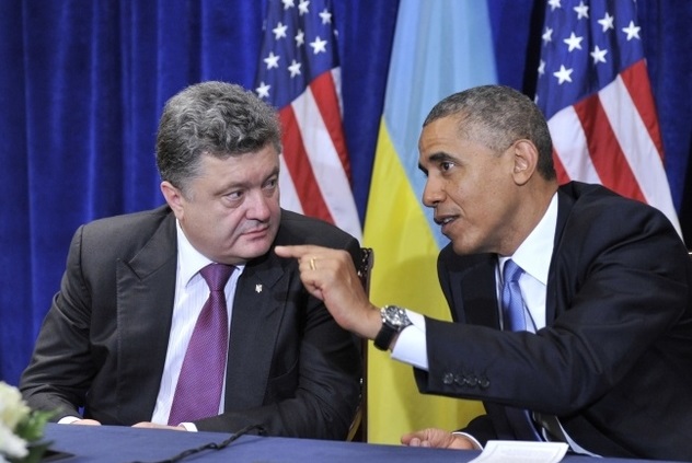 Barack Obama and Petr Poroshenko