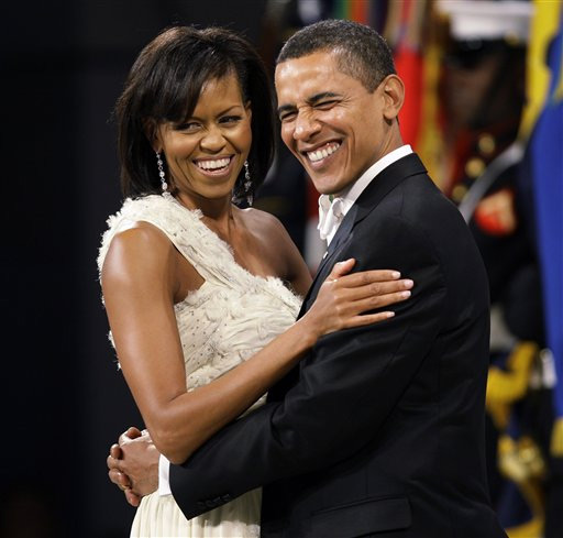 Barack Obama and his wife