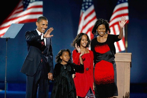 Barack Obama and his family