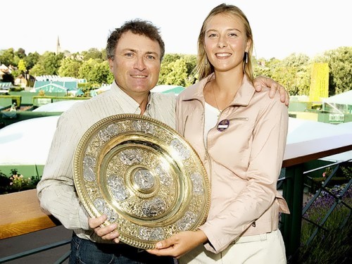 Maria Sharapova with her father
