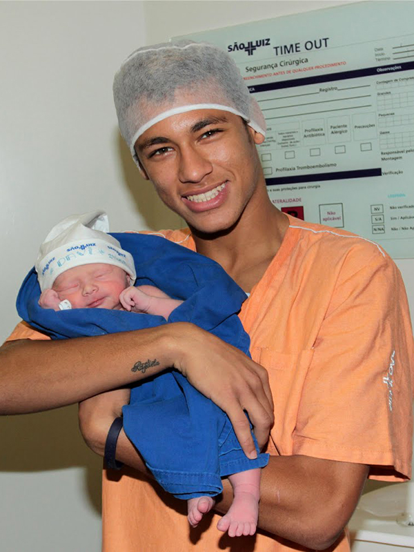Neymar with son