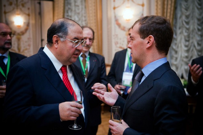 Alisher Usmanov and Dmitry Medvedev