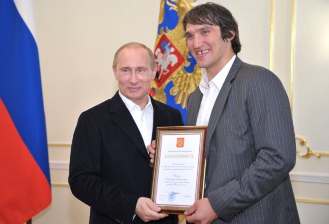 Alexander Ovechkin and Vladimir Putin