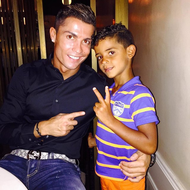Cristiano Ronaldo with his son