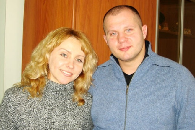 Fedor Emelianenko with his wife Oksana