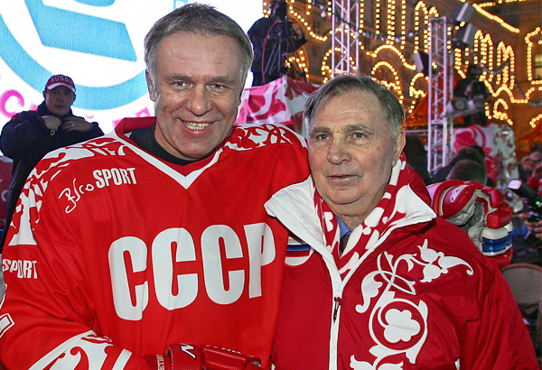 Vyacheslav Fetisov and Viktor Tikhonov