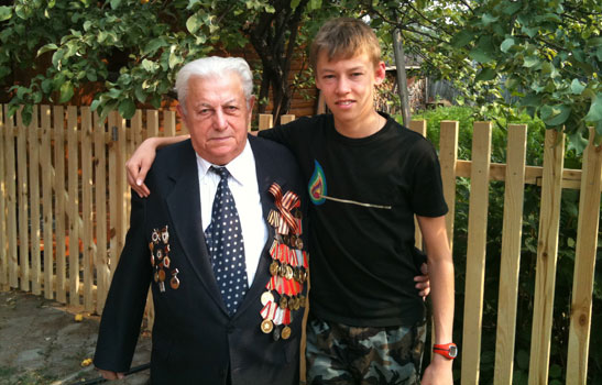 Daniil Kvyat with his grandfather Jacob