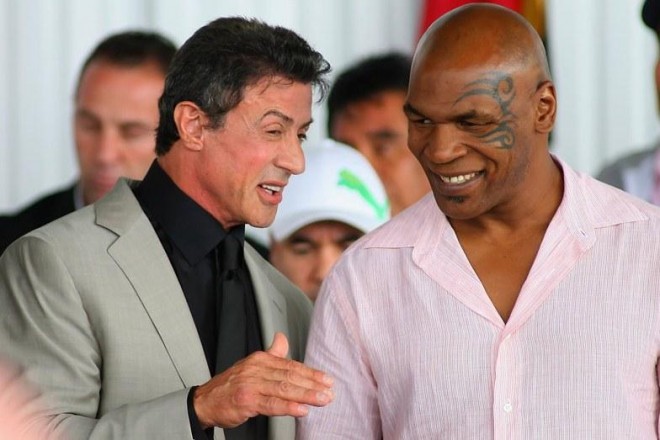 Mike Tyson and Sylvester Stallone