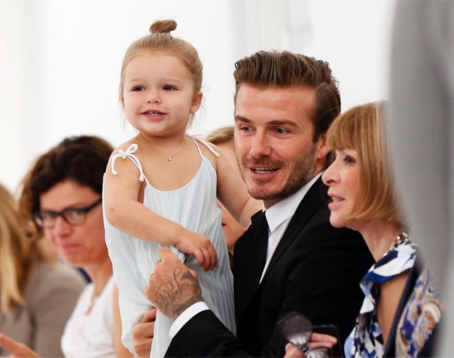 David Beckham and his daughter
