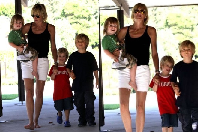 Sharon Stone with children