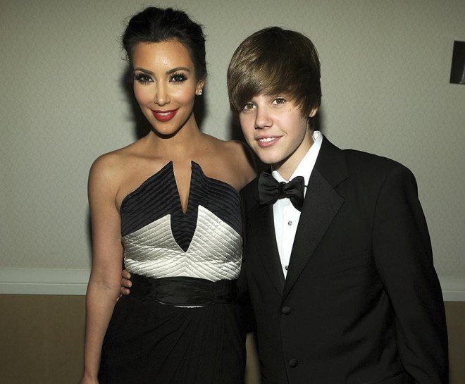 Justin Bieber and Kim Kardashian