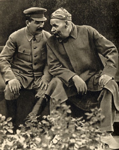 Joseph Stalin and Maxim Gorky