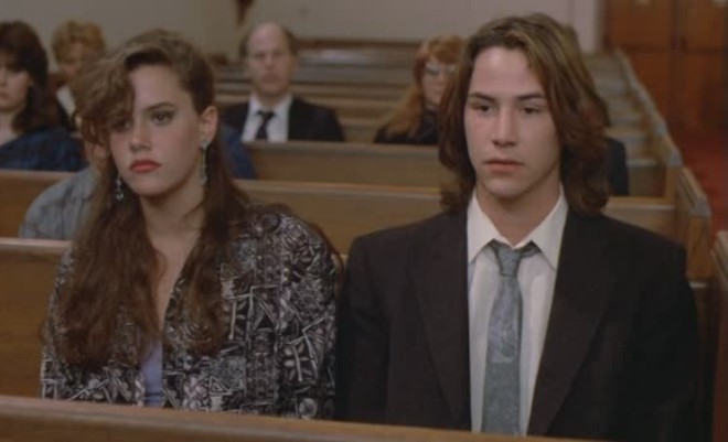 Keanu Reeves in the film "River's Edge"