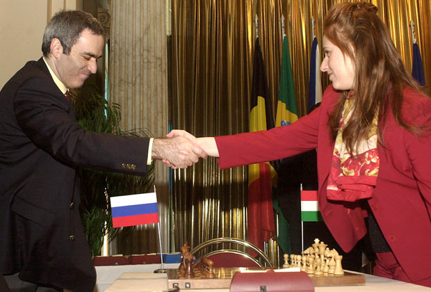 Garry Kasparov and Judit Polgar