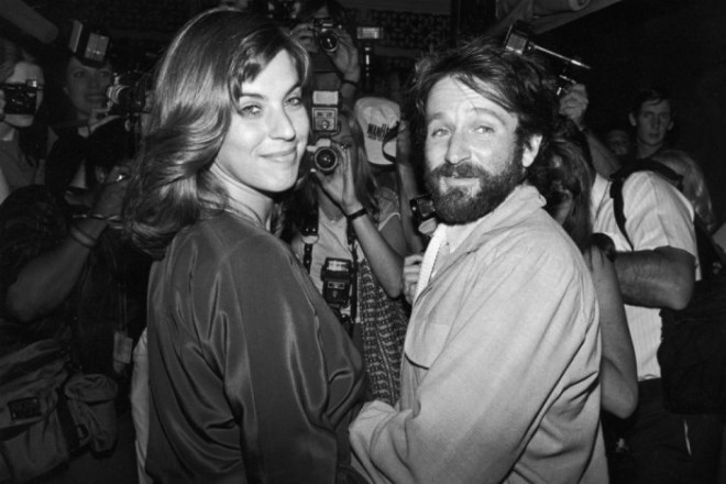 Robin Williams with his first wife Valerie Velardi