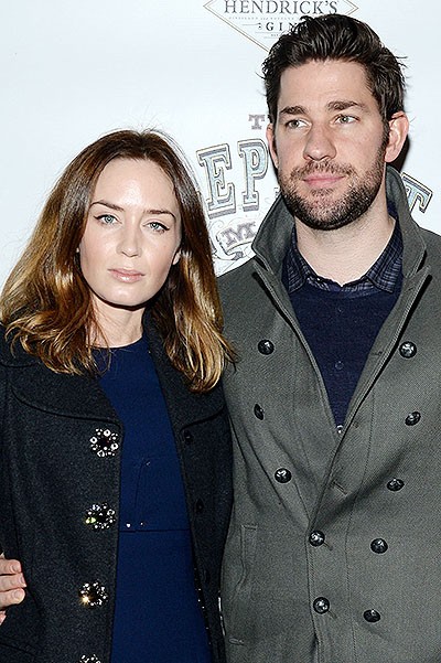 Emily Blunt with her husband