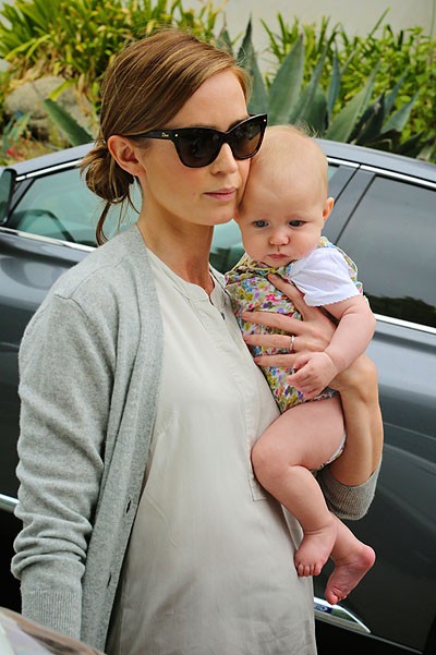 Emily Blunt and her daughter