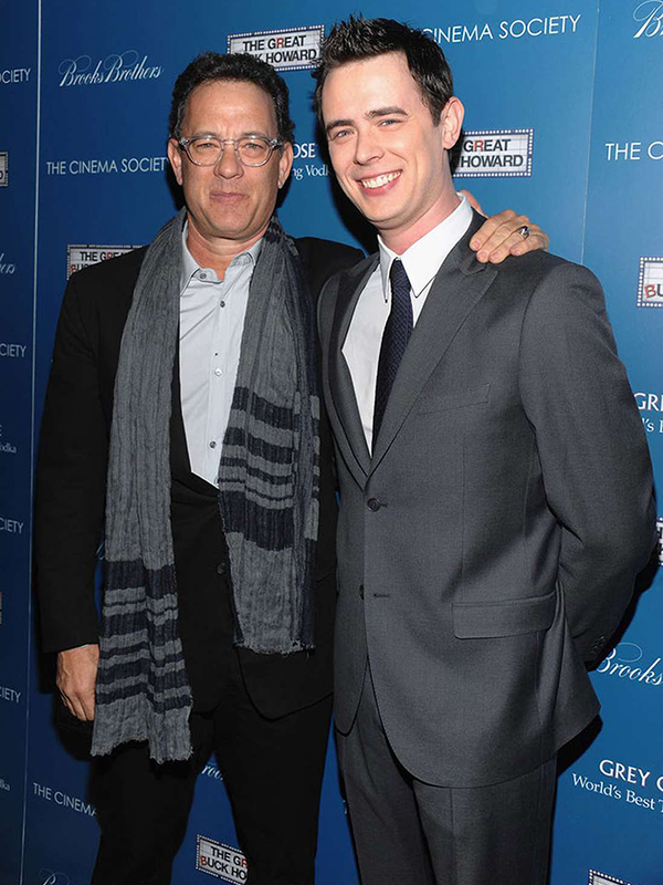 Tom Hanks with his son Colin