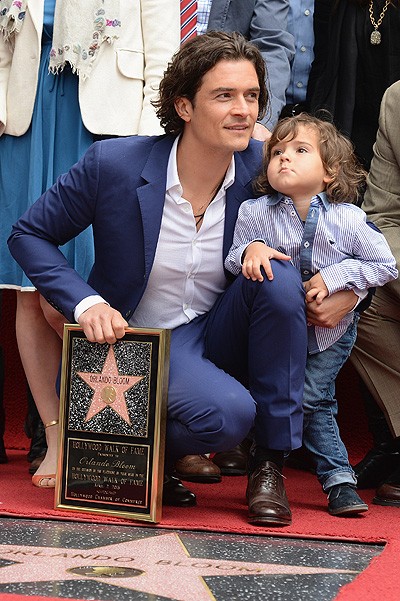 Orlando Bloom with his son