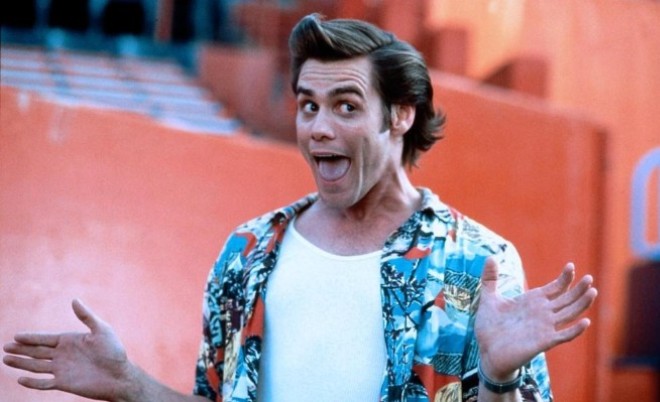 Jim Carrey in the movie "Ace Ventura: Finding Pets"