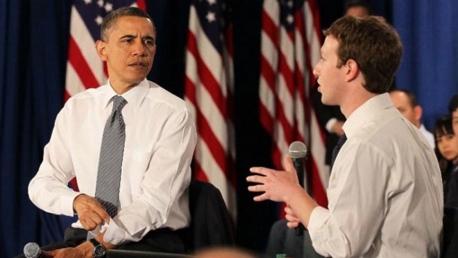 Barack Obama and Mark Zuckerberg