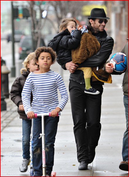 Hugh Jackman with children