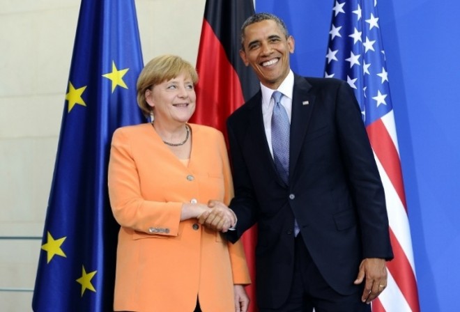 Barack Obama and Angela Merkel