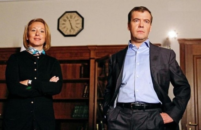 Dmitry Medvedev and Natalia Timakova