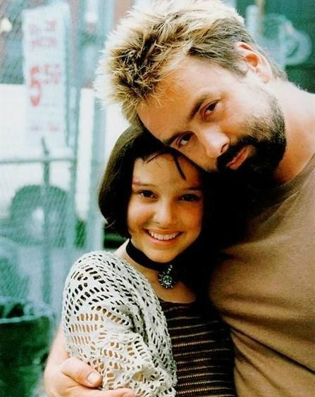 Luc Besson and Natalie Portman on the set of the film "Leon»